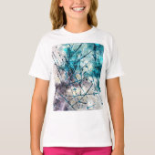 Abstract blue strokes tシャツ (正面)