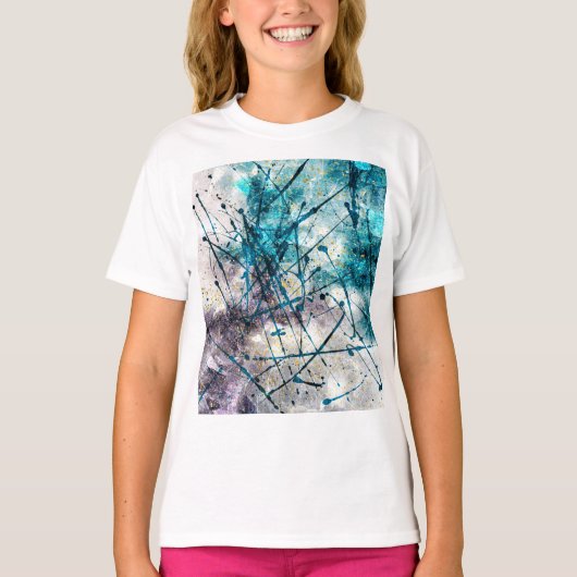 Abstract blue strokes tシャツ (正面)