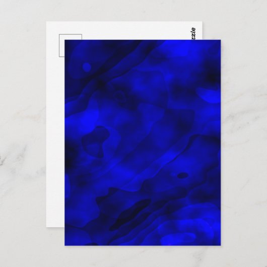 Abstract Blue Watercolour Paint ポストカード (正面/裏面)
