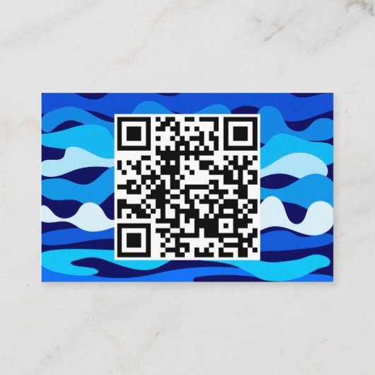 Abstract blue waves corporate style 名刺 (裏面)