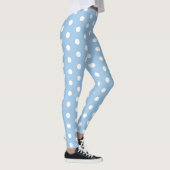 Abstract bluish white polka dot Leggings レギンス (右)