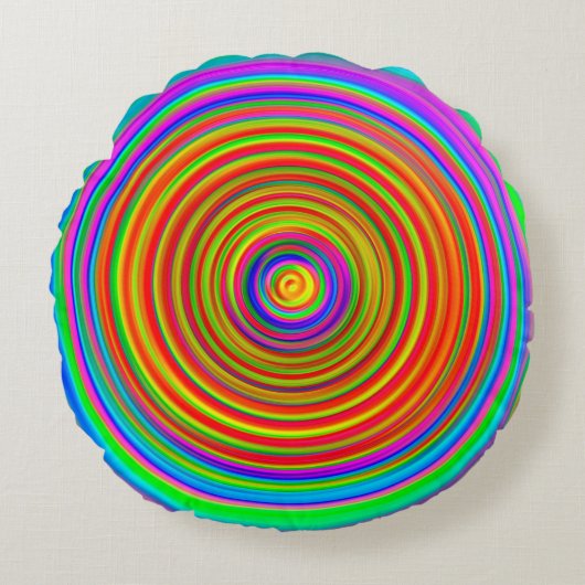 abstract blurred background, vintage geometric tex ラウンドクッション (正面)