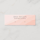 Abstract Blush Pink Waves Stud Earring Display スキニー名刺 (正面)