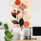 Abstract Boho and Modern Clip Art Printable  ポスター (ホームオフィス)