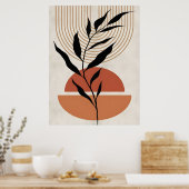 Abstract Boho and Modern Clip Art Printable  ポスター (キッチン)