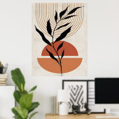 Abstract Boho and Modern Clip Art Printable  ポスター (ホームオフィス)