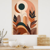 Abstract Boho and Modern Clip Art Printable  ポスター (キッチン)