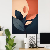 Abstract Boho and Modern Clip Art Printable  ポスター (ホームオフィス)