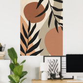 Abstract Boho and Modern Clip Art Printable  ポスター (ホームオフィス)