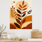 Abstract Boho and Modern Clip Art Printable  ポスター (キッチン)