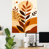 Abstract Boho and Modern Clip Art Printable  ポスター (ホームオフィス)