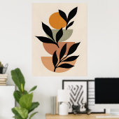 Abstract Boho and Modern Clip Art Printable  ポスター (ホームオフィス)