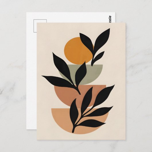 Abstract Boho and Modern Clip Art Printable  ポストカード (正面/裏面)