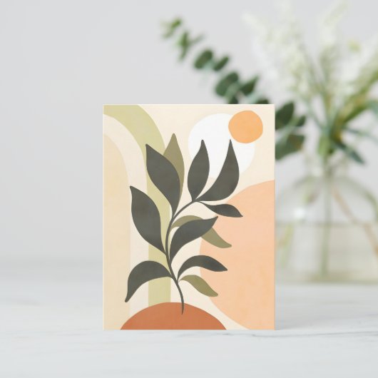 Abstract Boho and Modern Clip Art Printable  ポストカード (スタンド正面)