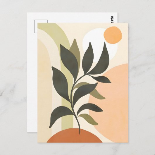 Abstract Boho and Modern Clip Art Printable  ポストカード (正面/裏面)