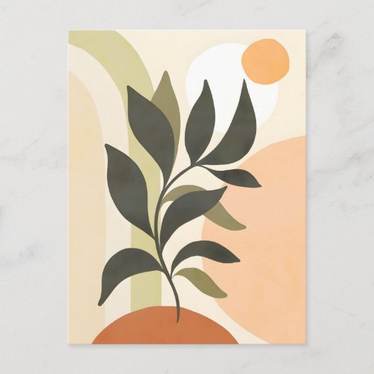 Abstract Boho and Modern Clip Art Printable  ポストカード (正面)