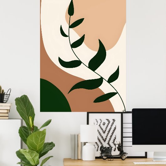 Abstract Boho and Modern Clip Art Printable 2026 ポスター (ホームオフィス)