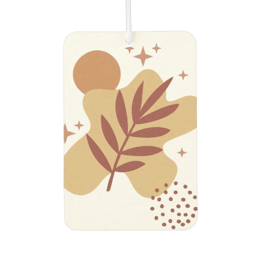 Abstract Boho Botanical Fern – Minimalist  カーエアーフレッシュナー (正面)