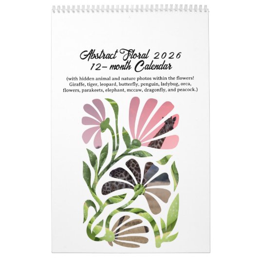Abstract Boho Botanical Nature 2026 12-month カレンダー (カバー)