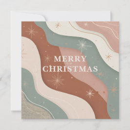 Abstract Boho Christmas Shapes シーズンカード