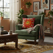 Abstract Boho geometrical  pattern for her クッション