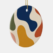 Abstract Boho Mid Century Modern Art Ornament セラミックオーナメント (右)