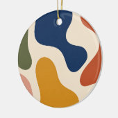 Abstract Boho Mid Century Modern Art Ornament セラミックオーナメント (左)