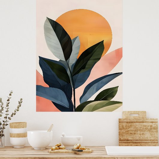 Abstract Boho Modern Clip Art Printable Bundle -  ポスター (キッチン)