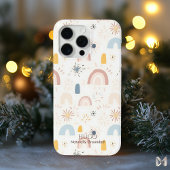 Abstract Boho Rainbow Pattern - Minimalist Nature iPhoneケース