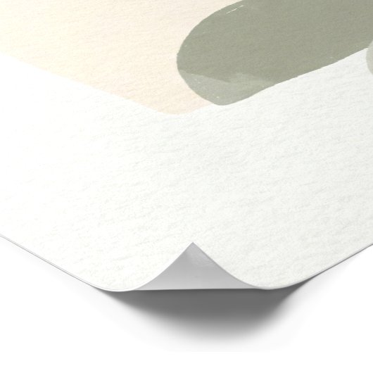 Abstract Boho Sun & Arch Minimalist Geometric ポスター (角)