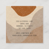Abstract Boho Terracotta Sand Candle Maker スクエア名刺 (裏面)