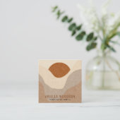 Abstract Boho Terracotta Sand Candle Maker スクエア名刺 (スタンド正面)
