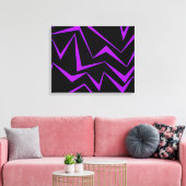 Abstract, bold, vibrant geometric zigzag pattern キャンバスプリント (インサイチュ (リビング))