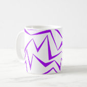 Abstract, bold, vibrant geometric zigzag pattern コーヒーマグカップ (正面左)