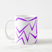 Abstract, bold, vibrant geometric zigzag pattern コーヒーマグカップ (左)