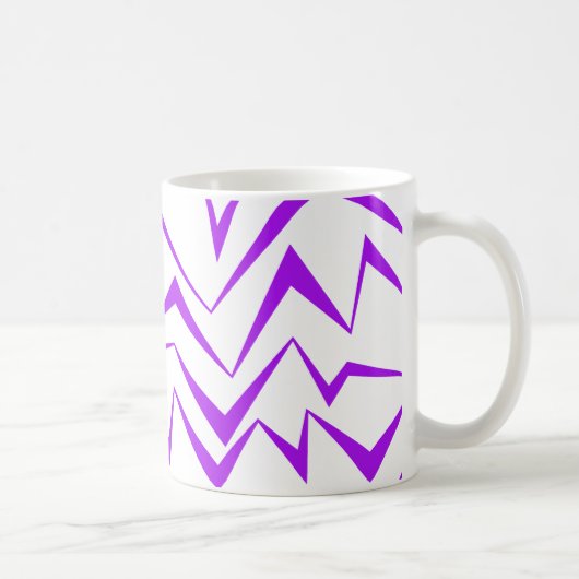 Abstract, bold, vibrant geometric zigzag pattern コーヒーマグカップ (右)