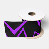 Abstract, bold, vibrant geometric zigzag pattern サテンリボン (リール)