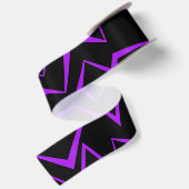 Abstract, bold, vibrant geometric zigzag pattern サテンリボン (裏面)
