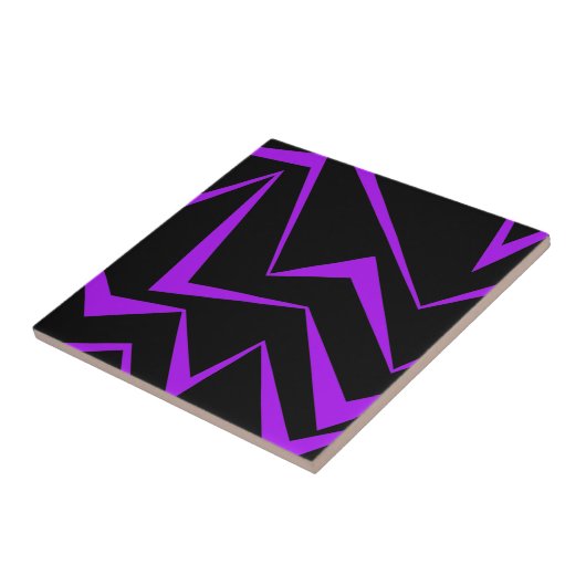 Abstract, bold, vibrant geometric zigzag pattern タイル (側面)