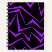 Abstract, bold, vibrant geometric zigzag pattern ノートブック (正面)