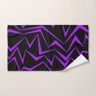 Abstract, bold, vibrant geometric zigzag pattern ハンドタオル