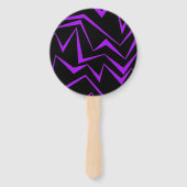 Abstract, bold, vibrant geometric zigzag pattern ハンドファン (裏面)