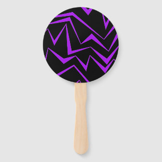 Abstract, bold, vibrant geometric zigzag pattern ハンドファン