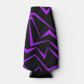 Abstract, bold, vibrant geometric zigzag pattern ボトルクーラー (正面)