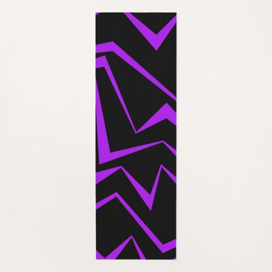 Abstract, bold, vibrant geometric zigzag pattern ヨガマット (正面)
