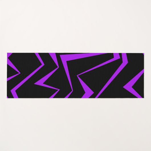 Abstract, bold, vibrant geometric zigzag pattern ヨガマット (正面(横))