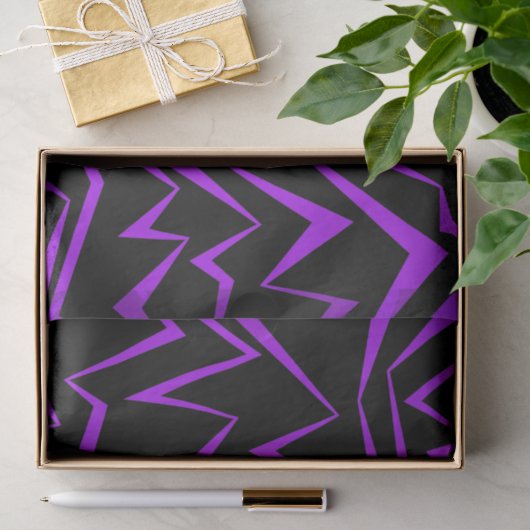 Abstract, bold, vibrant geometric zigzag pattern 薄葉紙 (ギフト)