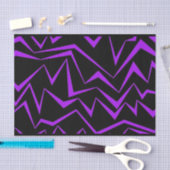 Abstract, bold, vibrant geometric zigzag pattern 薄葉紙 (クラフト)