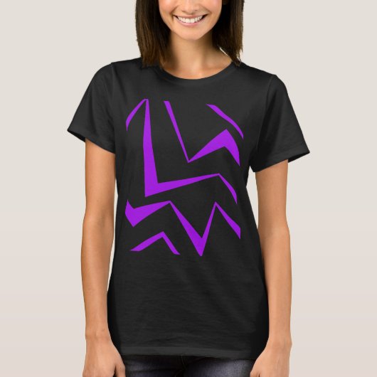 Abstract, bold, vibrant geometric zigzag pattern tシャツ (正面)