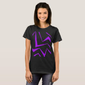 Abstract, bold, vibrant geometric zigzag pattern tシャツ (正面フル)
